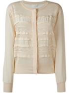 Chloé Crochet Insert Cardigan, Women's, Size: Small, Pink/purple, Silk/wool
