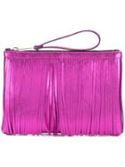 Gum Fringed Clutch - Pink & Purple