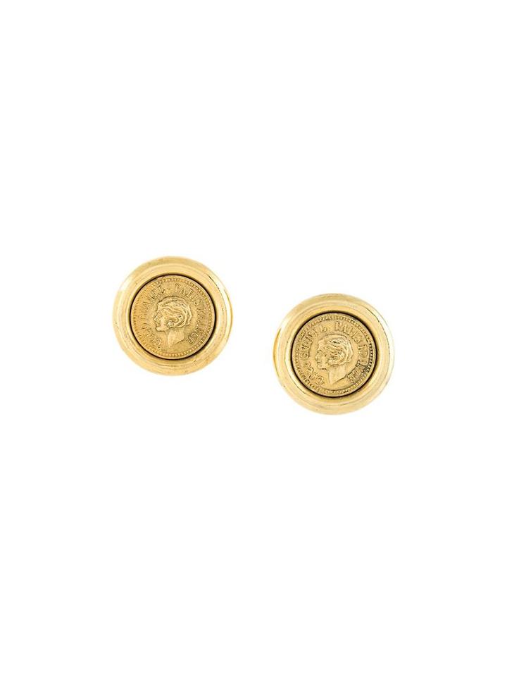 Chanel Vintage Rare Haute Couture Earrings, Women's, Metallic