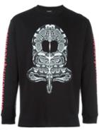 Marcelo Burlon County Of Milan Snake Print T-shirt, Men's, Size: Small, Black, Cotton/polyester