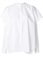 Ports 1961 Cape Detail Mandarin Collar Shirt - White