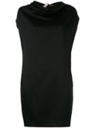 Lanvin Gathered Rear Bow Dress, Women's, Size: 40, Black, Acetate/viscose