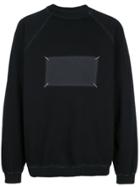 Maison Margiela Stitched Tag Print Sweatshirt - Black