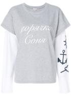 Natasha Zinko Layered Sleeve T-shirt - Grey