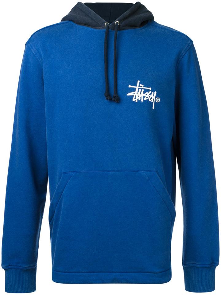 Stussy Two-tone Hoodie, Men's, Size: Medium, Pink/purple, Cotton