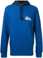 Stussy Two-tone Hoodie, Men's, Size: Medium, Pink/purple, Cotton