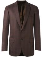 Brioni Check Blazer - Brown