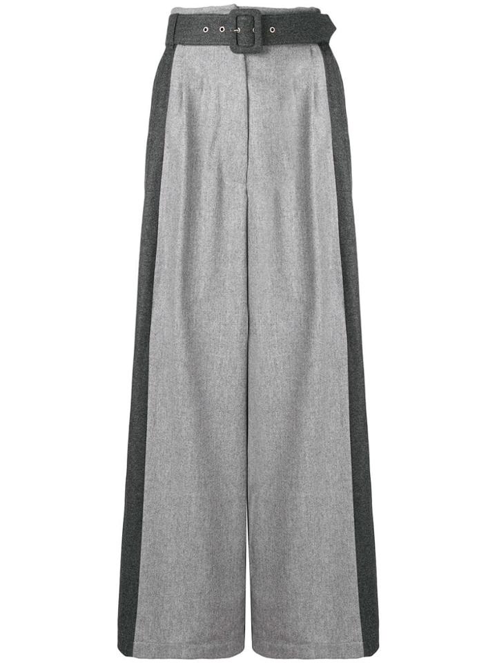 Isa Arfen Two-tone Palazzo Pants - Grey