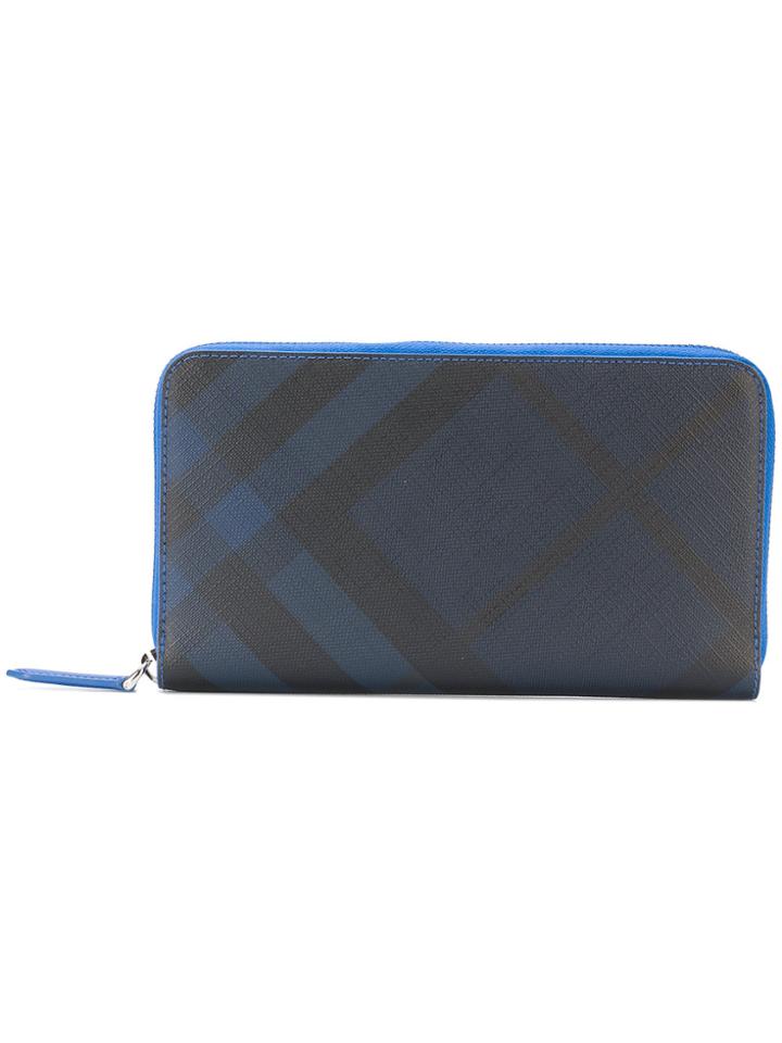Burberry Printed Remfrew Wallet - Blue