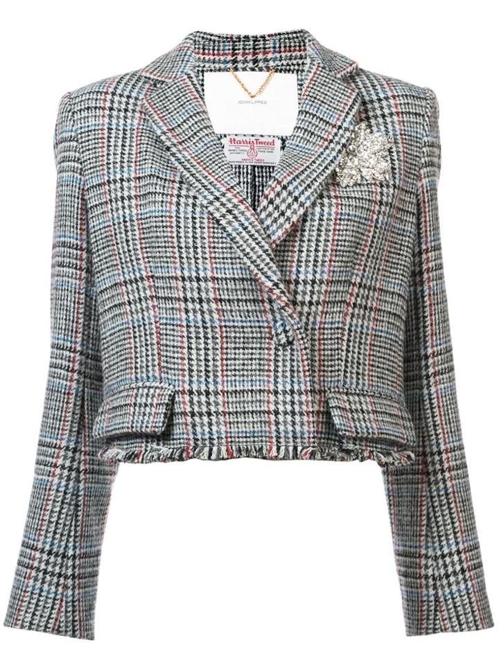 Adam Lippes Tweed Fitted Blazer - White