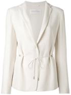 Fabiana Filippi - Cotton Blazer - Women - Cotton/polyester/spandex/elastane - 42, Nude/neutrals, Cotton/polyester/spandex/elastane