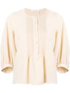 See By Chloé Pleated Flare Blouse - Neutrals