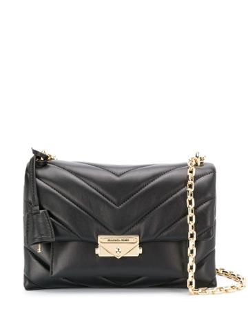 Michael Kors Collection Cece Quilted-effect Crossbody Bag - Black