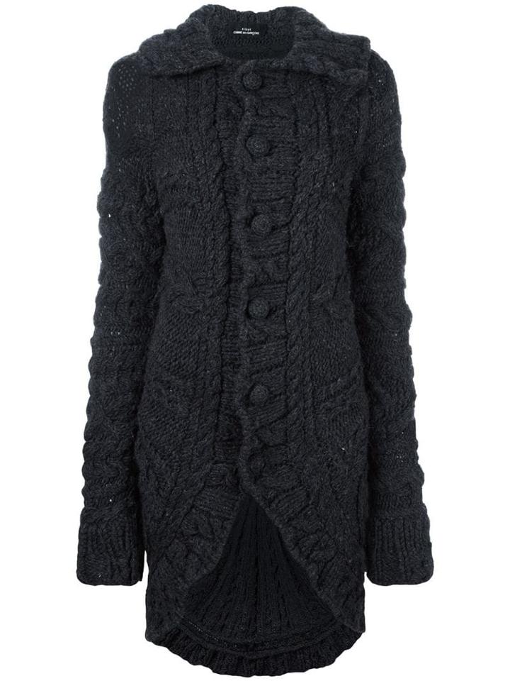 Comme Des Garçons Pre-owned Chunky Knit Long Cardigan - Grey