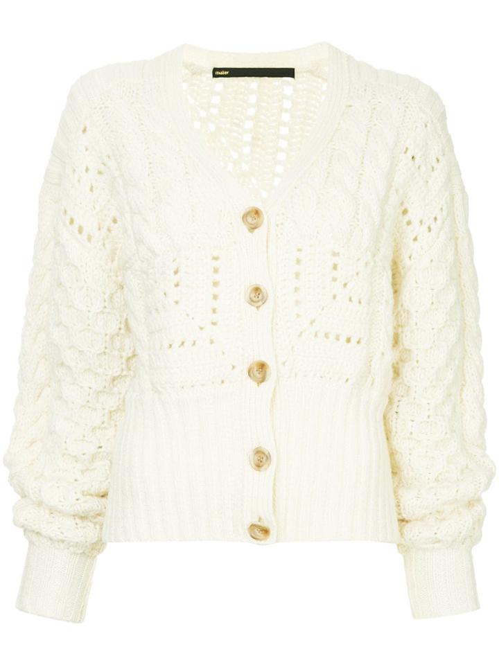 Muller Of Yoshiokubo Cable-knit Fitted Cardigan - White