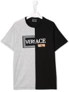 Young Versace Teen Patchwork Logo T-shirt - Black