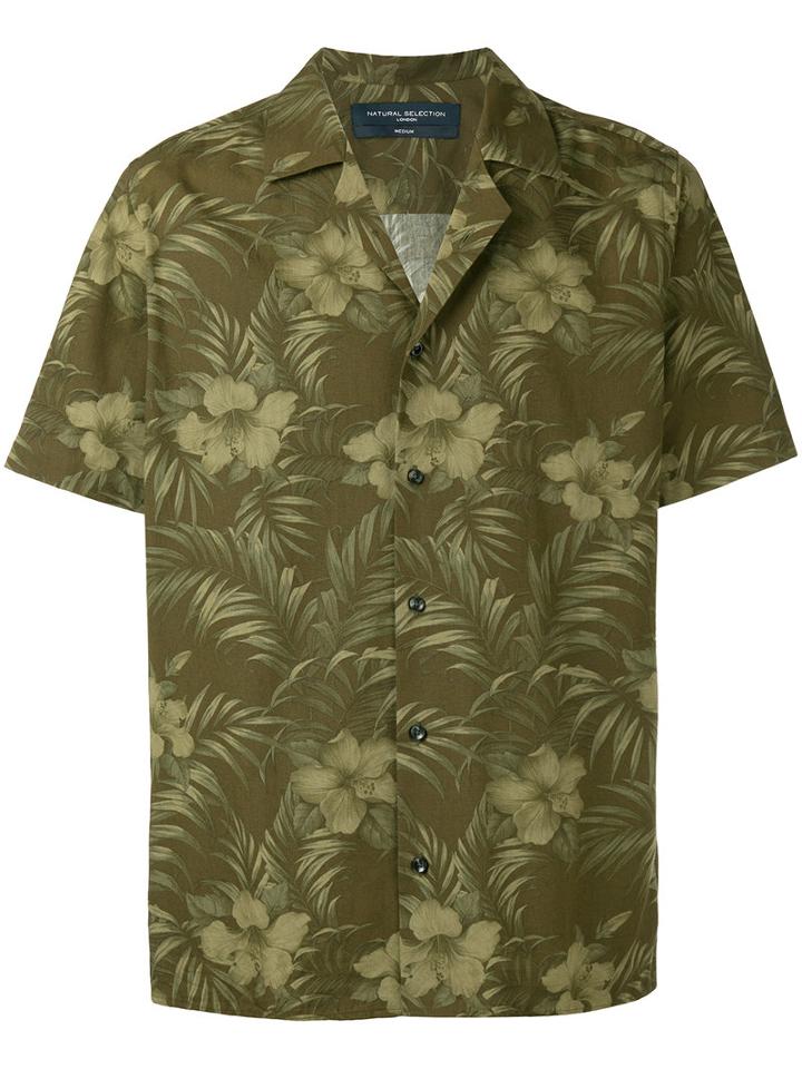Natural Selection - Agra Olive Tropic Shirt - Men - Ramie/cotton - S, Green, Ramie/cotton