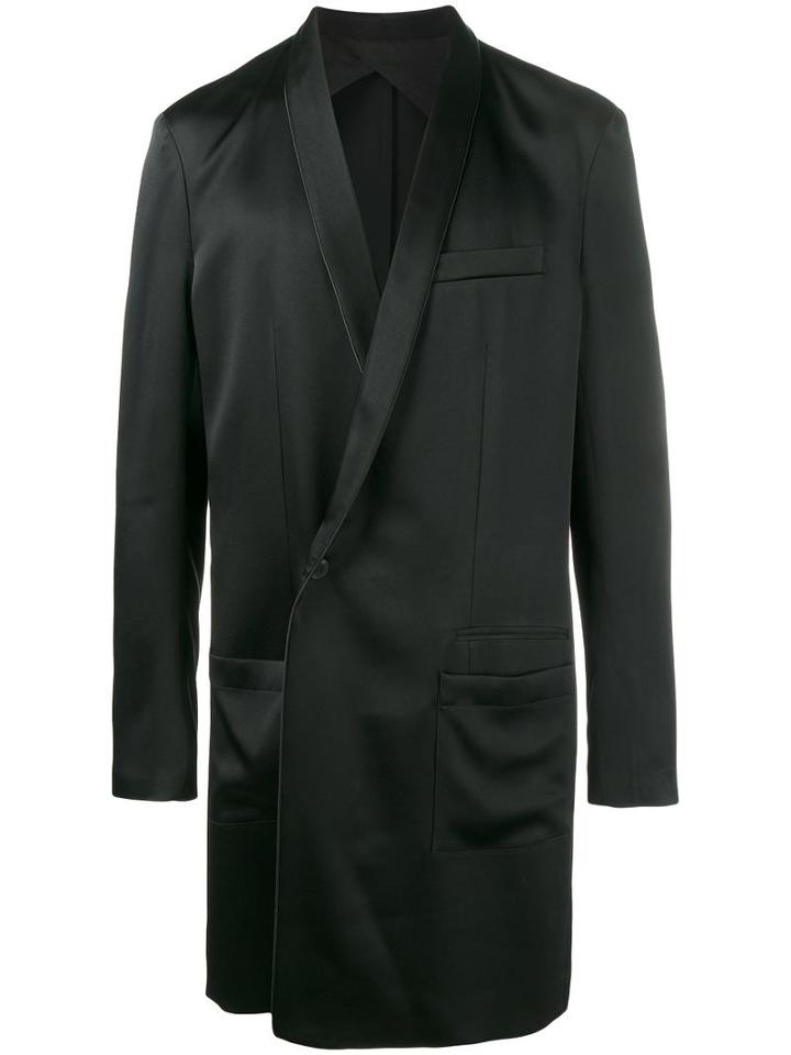 Haider Ackermann Oversized Single Breasted Coat, Men's, Size: 48, Black, Acetate/rayon/cotton