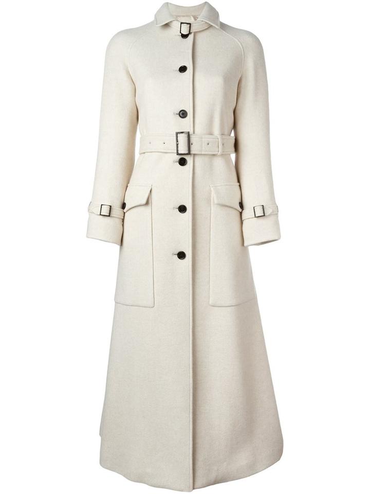 Joseph Single Breasted Coat, Women's, Size: 42, White, Polyamide/viscose/wool