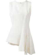 Marni Asymmetric Sleeveless Top, Women's, Size: 40, White, Viscose/silk