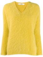 Roberto Collina V-neck Textured Jumper - Yellow