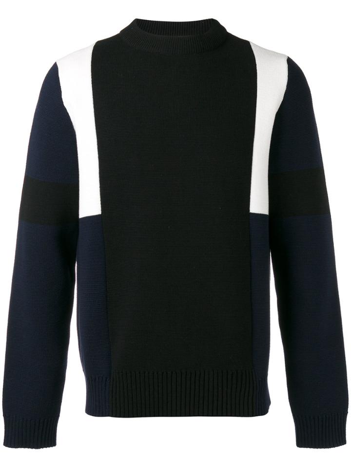 Marni Colour Block Knitted Jumper - Black