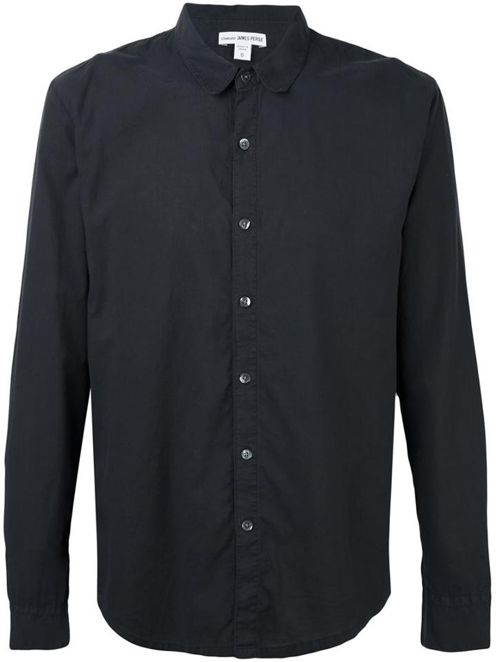 James Perse Classic Shirt, Men's, Size: 0, Black, Cotton