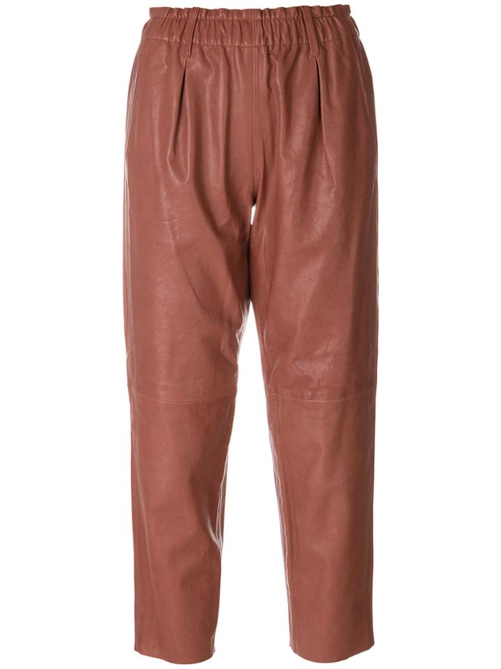 Forte Forte Cropped Trousers - Pink & Purple