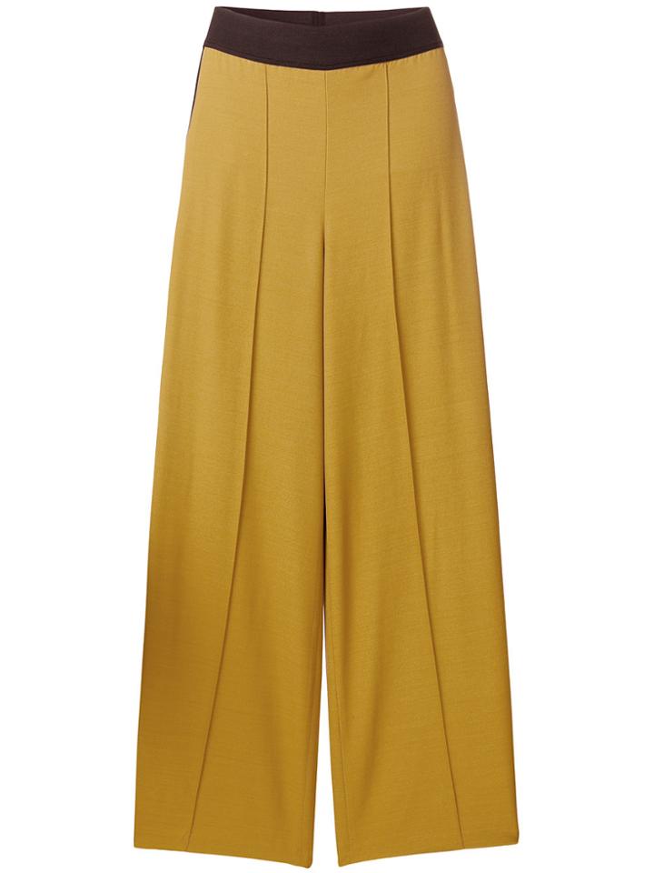 Amen Grosgrain Ribbon Palazzo Pants - Yellow & Orange