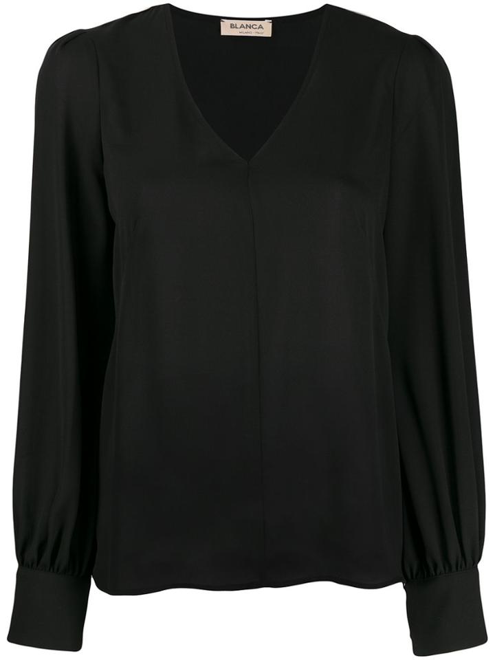 Blanca Chiffon Voile Blouse - Black