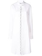 Chalayan Logo Tape Shirt Dress - White
