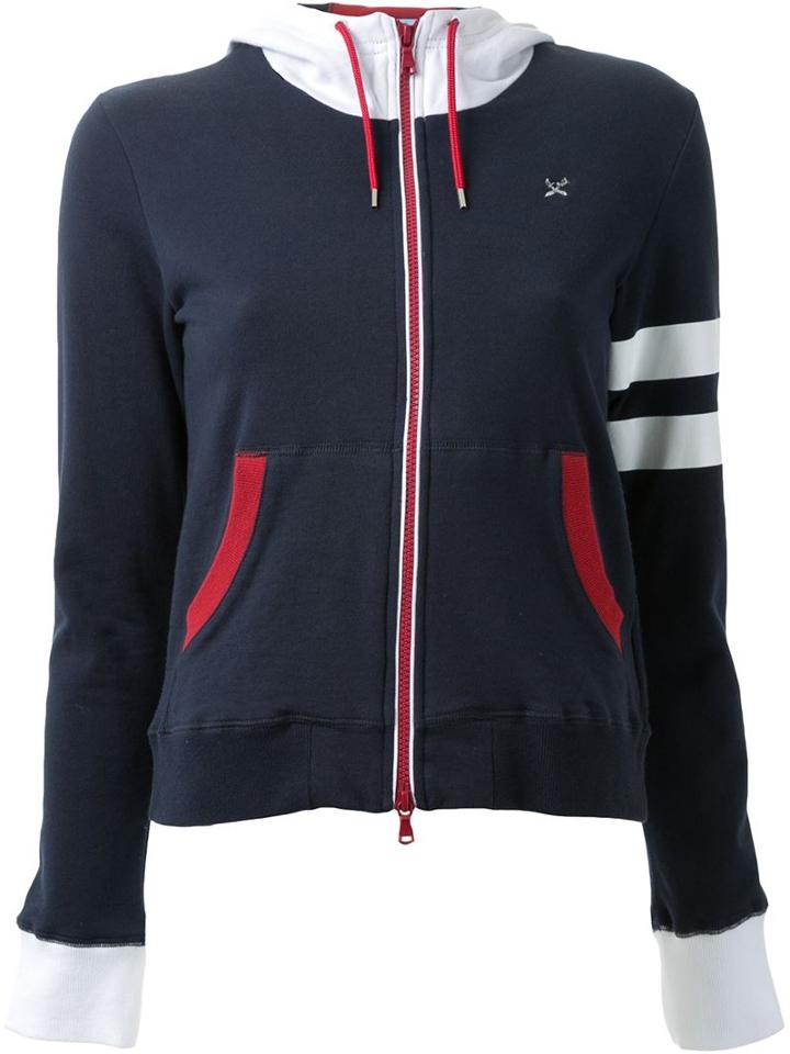 Guild Prime Contrast Trim Sleeve Detail Zip Up Hoodie