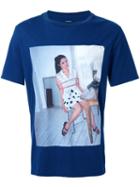 Christian Dada 'girl' Print T-shirt, Size: 48, Blue, Cotton
