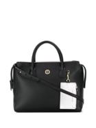 Tommy Hilfiger Logo Plaque Tote - Black