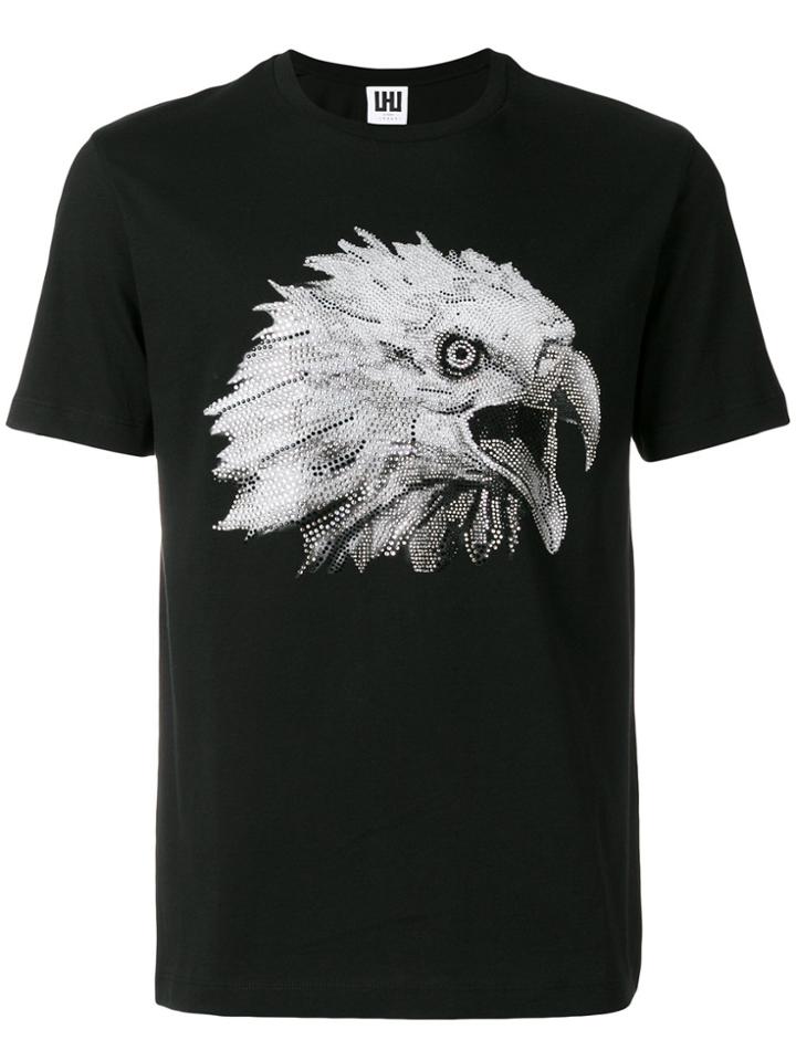 Les Hommes Urban Eagle Print T-shirt - Black