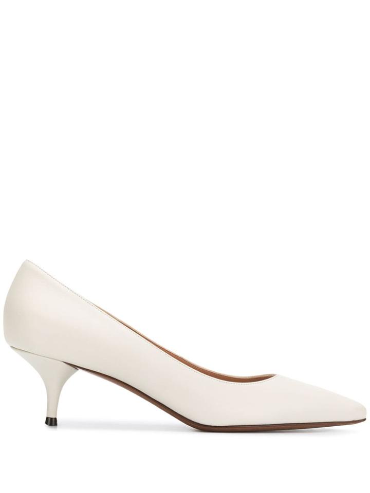 L'autre Chose Pointed Toe Pumps - White