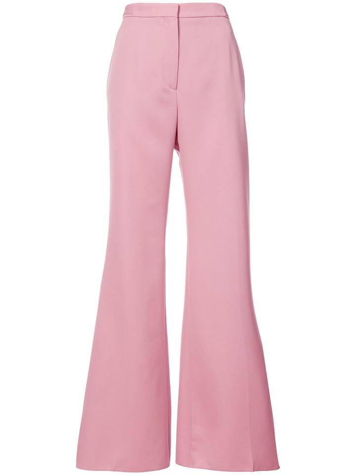 Rochas - Flared Trousers - Women - Wool - 40, Pink/purple, Wool