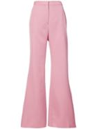 Rochas - Flared Trousers - Women - Wool - 40, Pink/purple, Wool