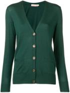 Tory Burch Long-sleeve Fitted Cardigan - Green