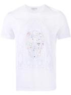 Alexander Mcqueen Skull Print T-shirt, Men's, Size: Medium, White, Cotton