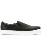 Kazuyuki Kumagai Matte Slip-on Sneakers - Black