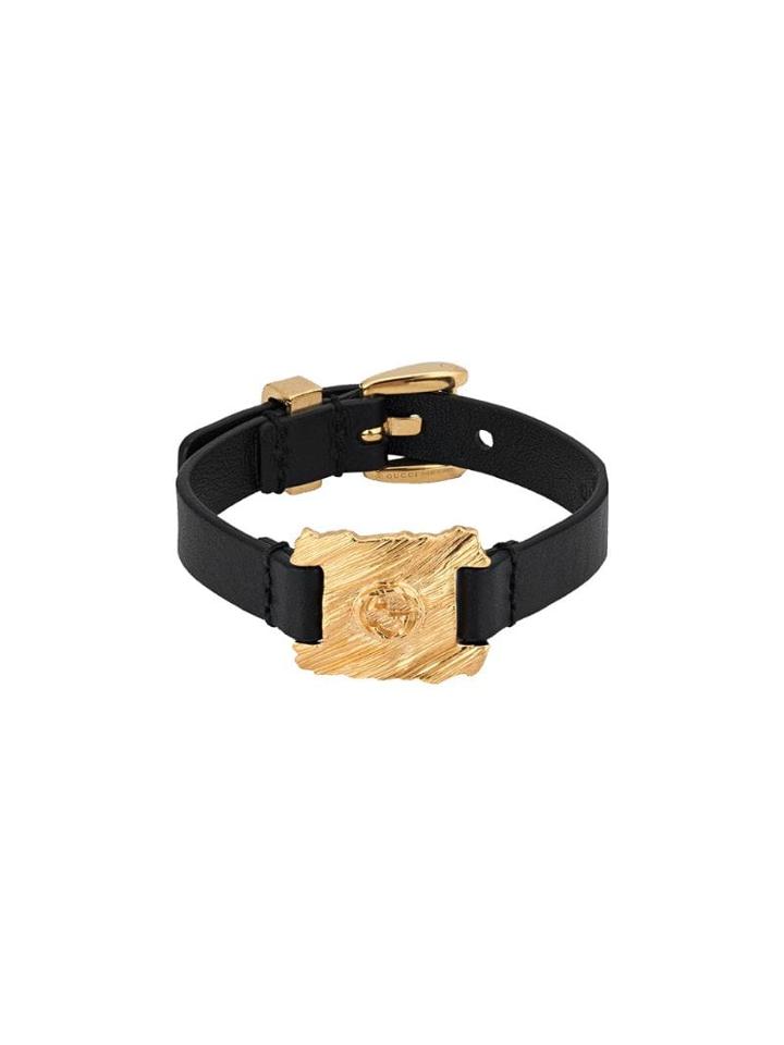 Gucci Gg Logo Bracelet - Black