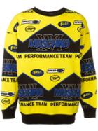 Moschino Racing Print Sweatshirt, Men's, Size: 44, Yellow/orange, Cotton