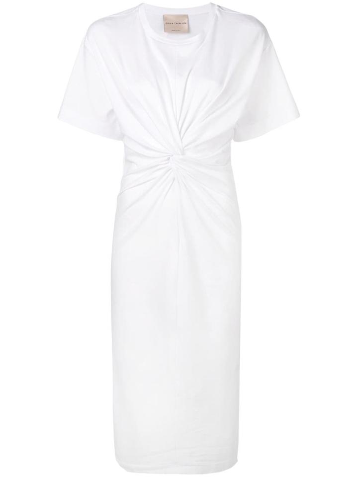 Erika Cavallini Gathered Front Dress - White