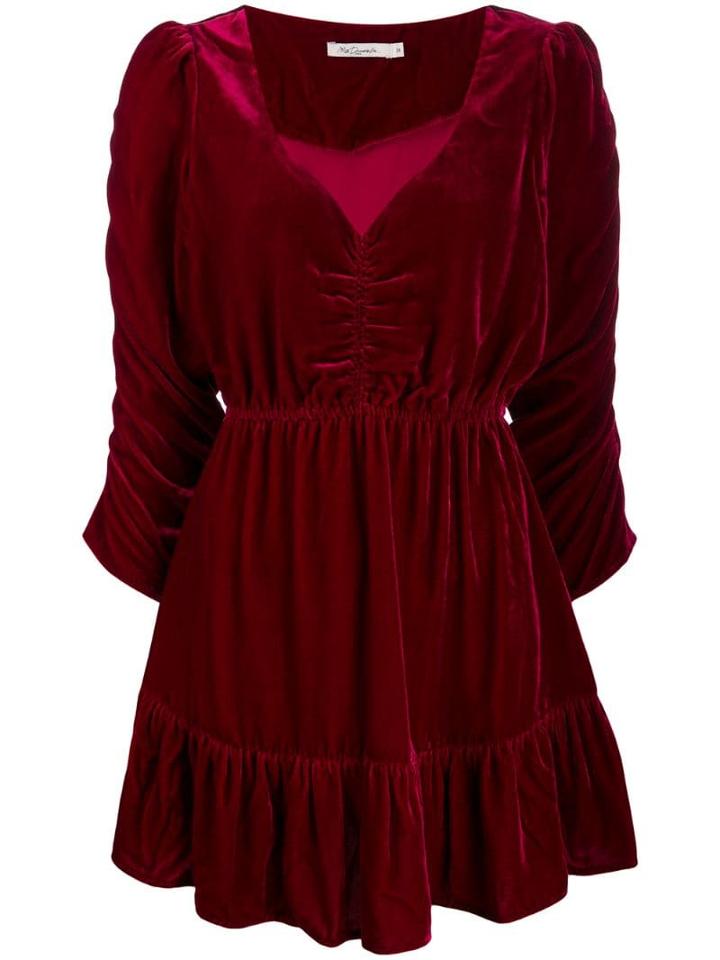 Mes Demoiselles Ruched Mini Dress - Red