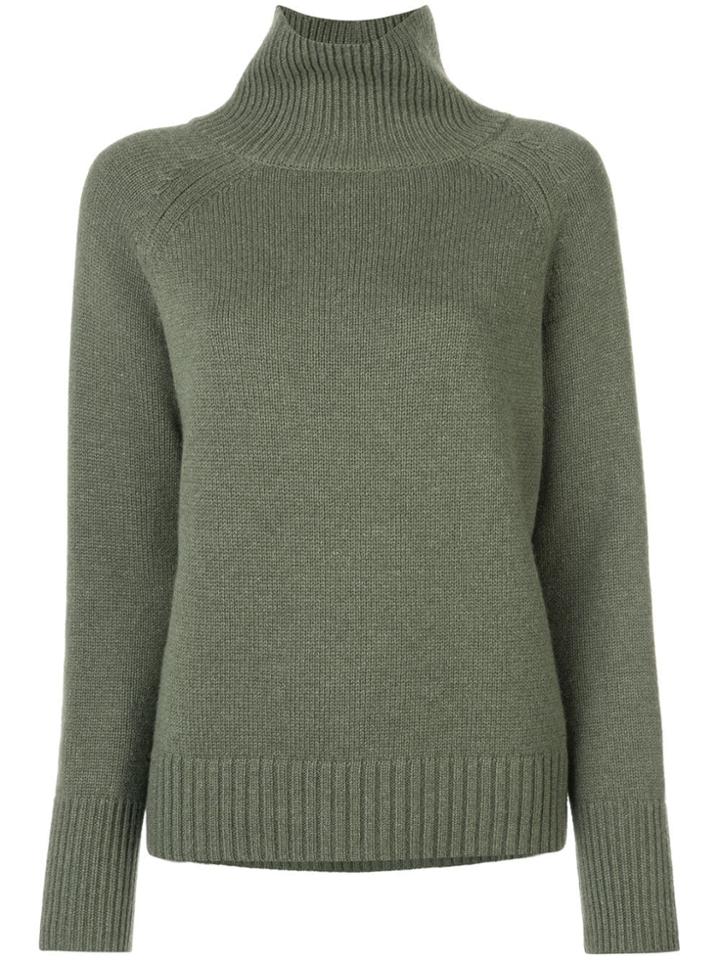 Nili Lotan Knitted Roll Neck Jumper - Green