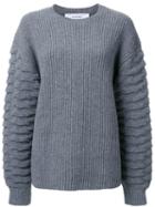 Irene 'tuck Stitch' Sweater, Women's, Size: 36, Grey, Wool