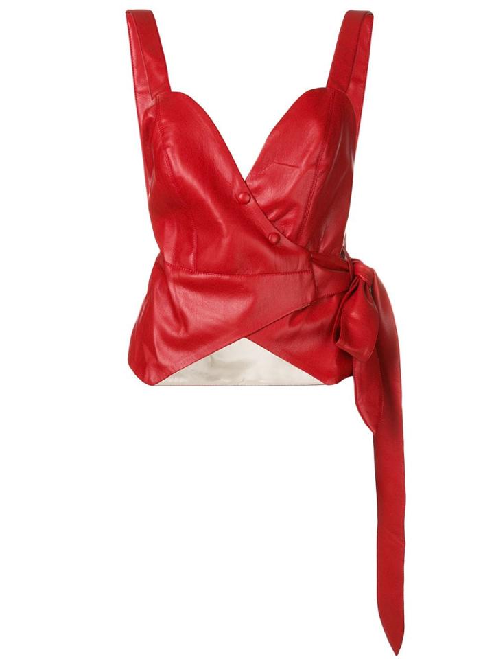 Nanushka Fitted Waist Top - Red