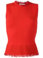 Christian Dior Vintage Sleeveless Textured Top, Women's, Size: 40, Red
