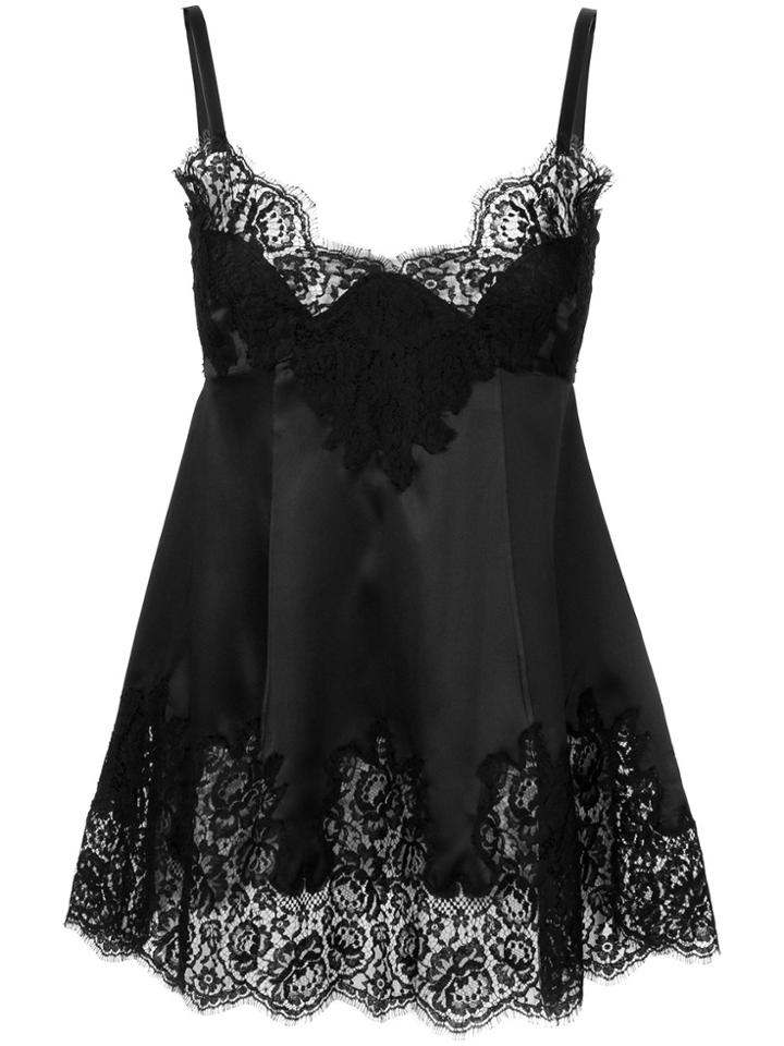 Dolce & Gabbana Underwear Lace Insert Cami Top - Black